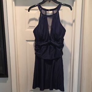 Navy Blue Swim Dress